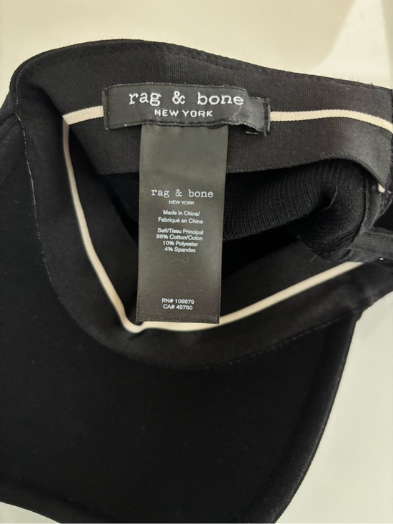 Rag & Bone Black Baseball Cap with Raised Logo